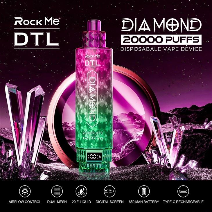 Luckee RockMe Diamond 20K Puffs Factory Vape best